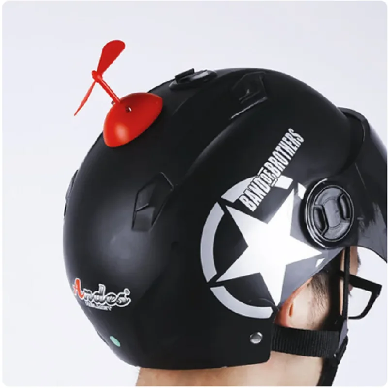 Бамбуковая стрекоза на присоске украшение для мотоциклетного шлема пропеллер