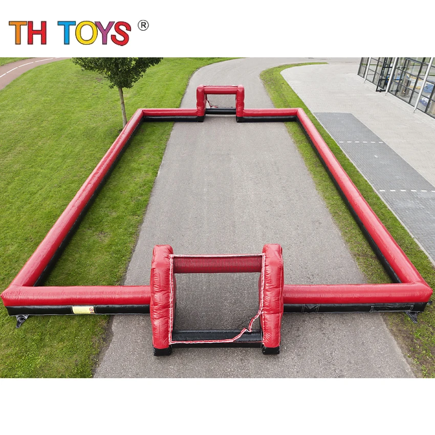 

Free air ship to door,20x10m inflatable land soccer field, inflatable outdoor giant football pitch court for sale