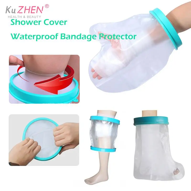

Blue Shower Cover Adult Waterproof Sealed Cast Bandage Protector Wound Fracture Leg Foot Arm Palm Bath Protective Ring Sleeve