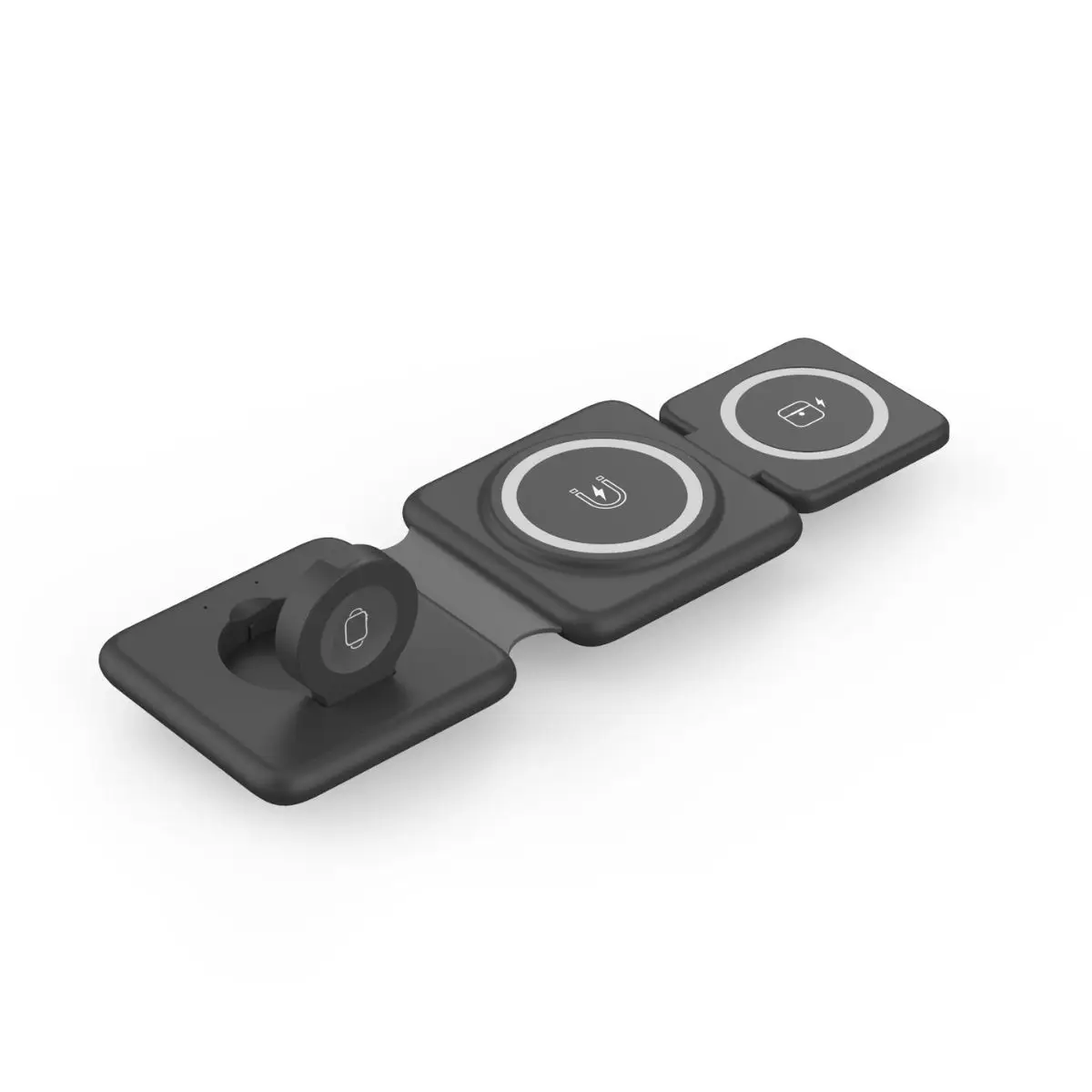 Магнитное Беспроводное зарядное устройство 3 в 1 для iPhone 15 14 13 12 Apple Watch AirPods Вт