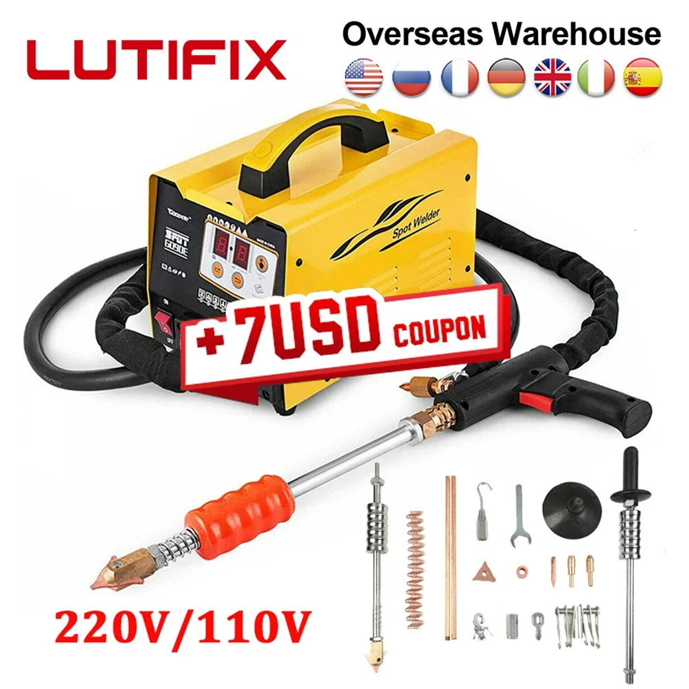 

LUTIFIX Spotter Puller Bonnet Dent Repair Machine Stud Welder Tool Wings 3500A Wavy Multispot Dent Pulling Spot Welder