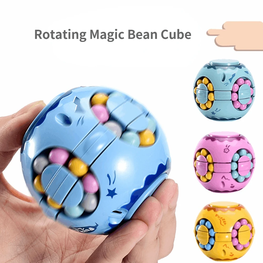

Rotating Magic Bean Cube Kids Adults Stress Relief Puzzle Toys Kids Intelligence Development Funny Puzzle Cube Antistress Game