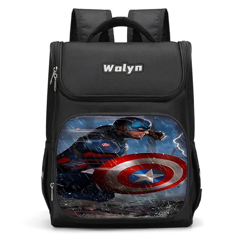 Большой Детский рюкзак с героями Marvel школьная сумка несколькими ячейками для