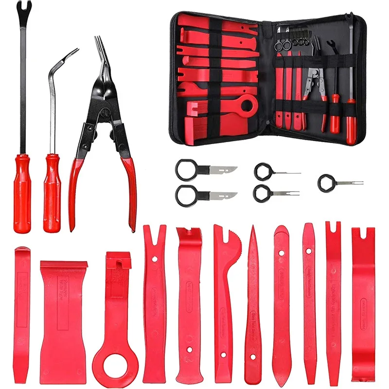 

19 шт. инструмент для снятия отделки автомобильной панели двери аудио отделки набор инструментов для снятия авто зажим плоскогубцы Набор дл...