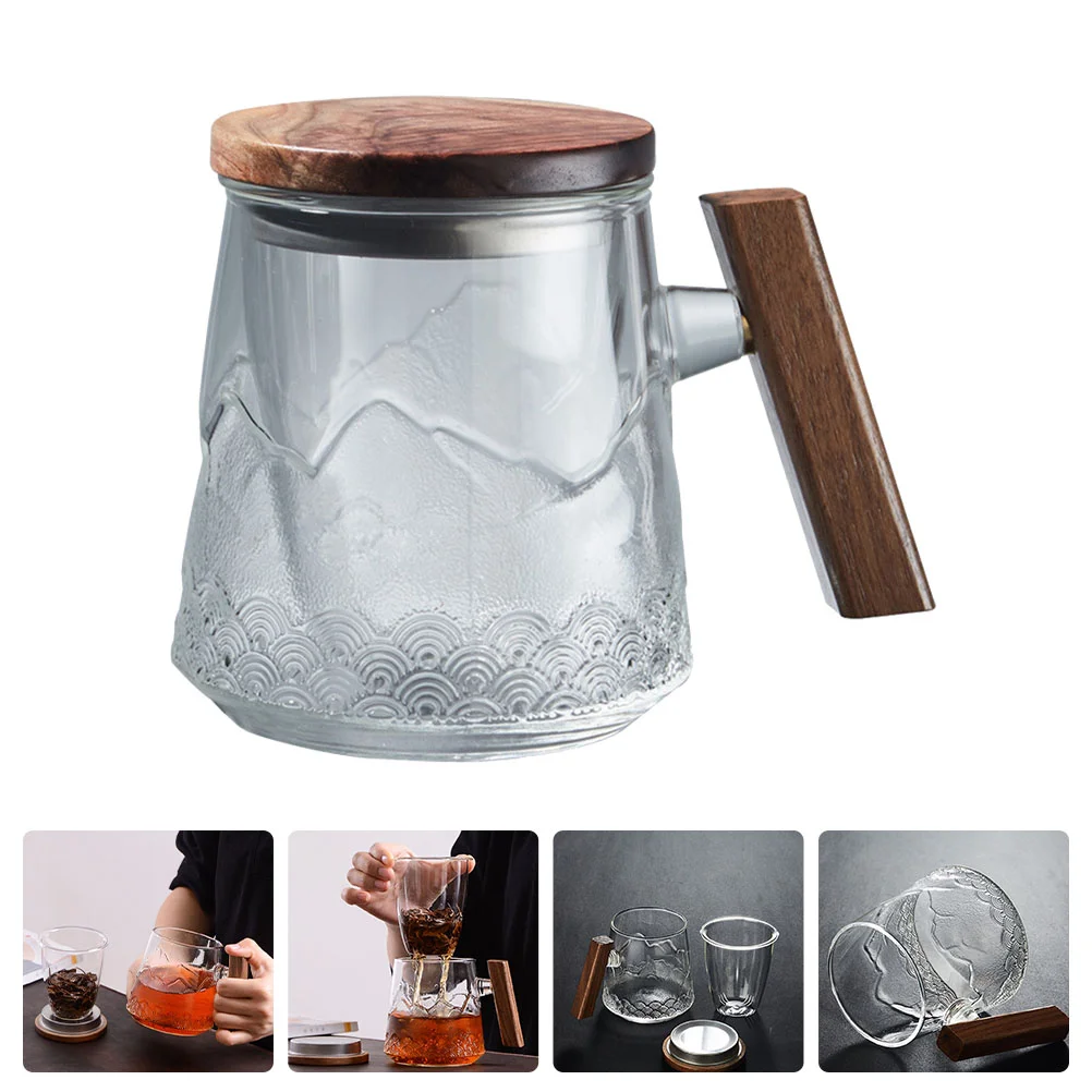 

Cuptea Mugcups Drinking Filter Infuser Cereal Coffee Mugs Clear Steeping Gift Lovers Jugdomestic Office Handle Water Cold Teacup