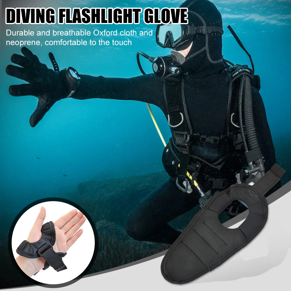 

Scuba Diving LED Torch Flashlight Holder Left/Right Hand Adjustable Strap Fix Flashlight Keep Hands Free Diving Accessories