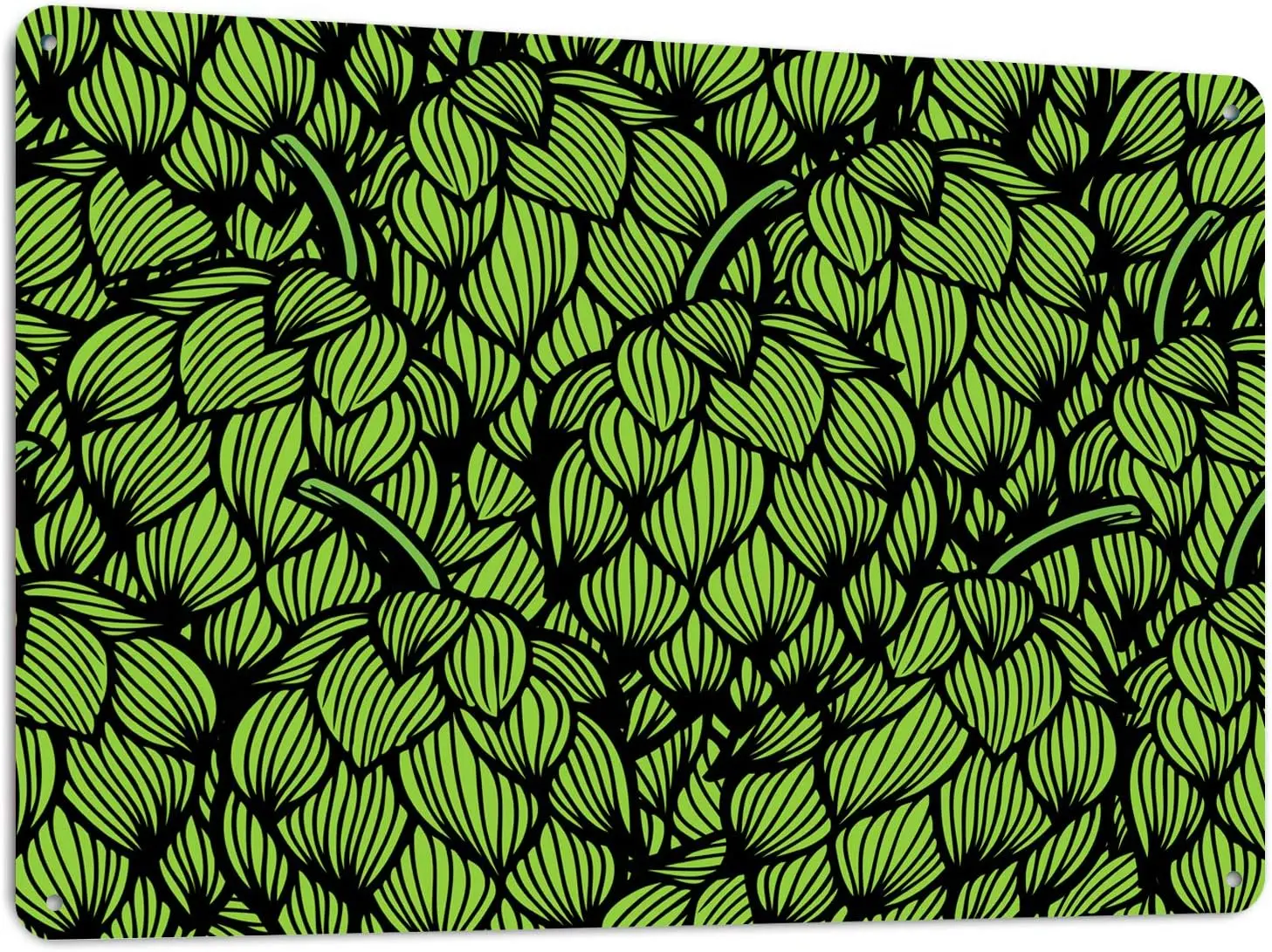 Оловянные вывески Swono Green Hops мультяшный узор металлическая жестяная вывеска для