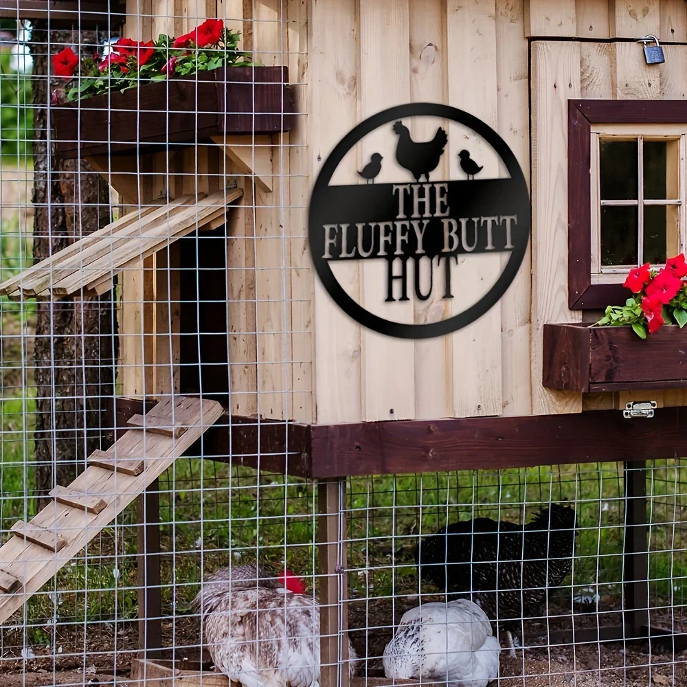 Знак курятника с пушистой задницей знак коттеджа аксессуары для металлический