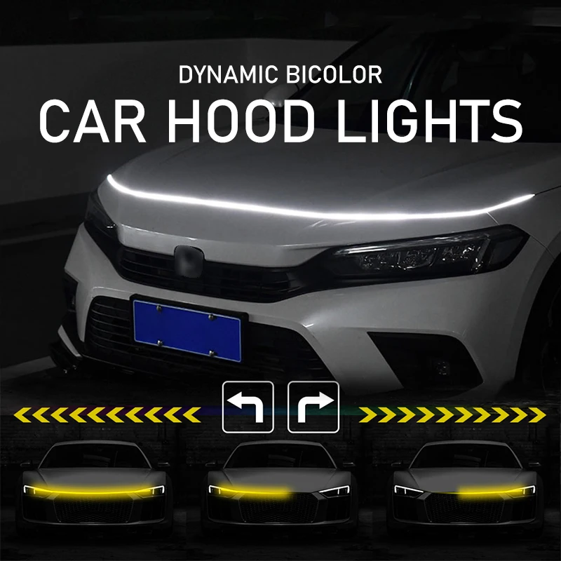Новая Автомобильная бленда светильник с поворотным сигналом для дневного бега светильник многомодовая супер яркая неоновая декоративная ...