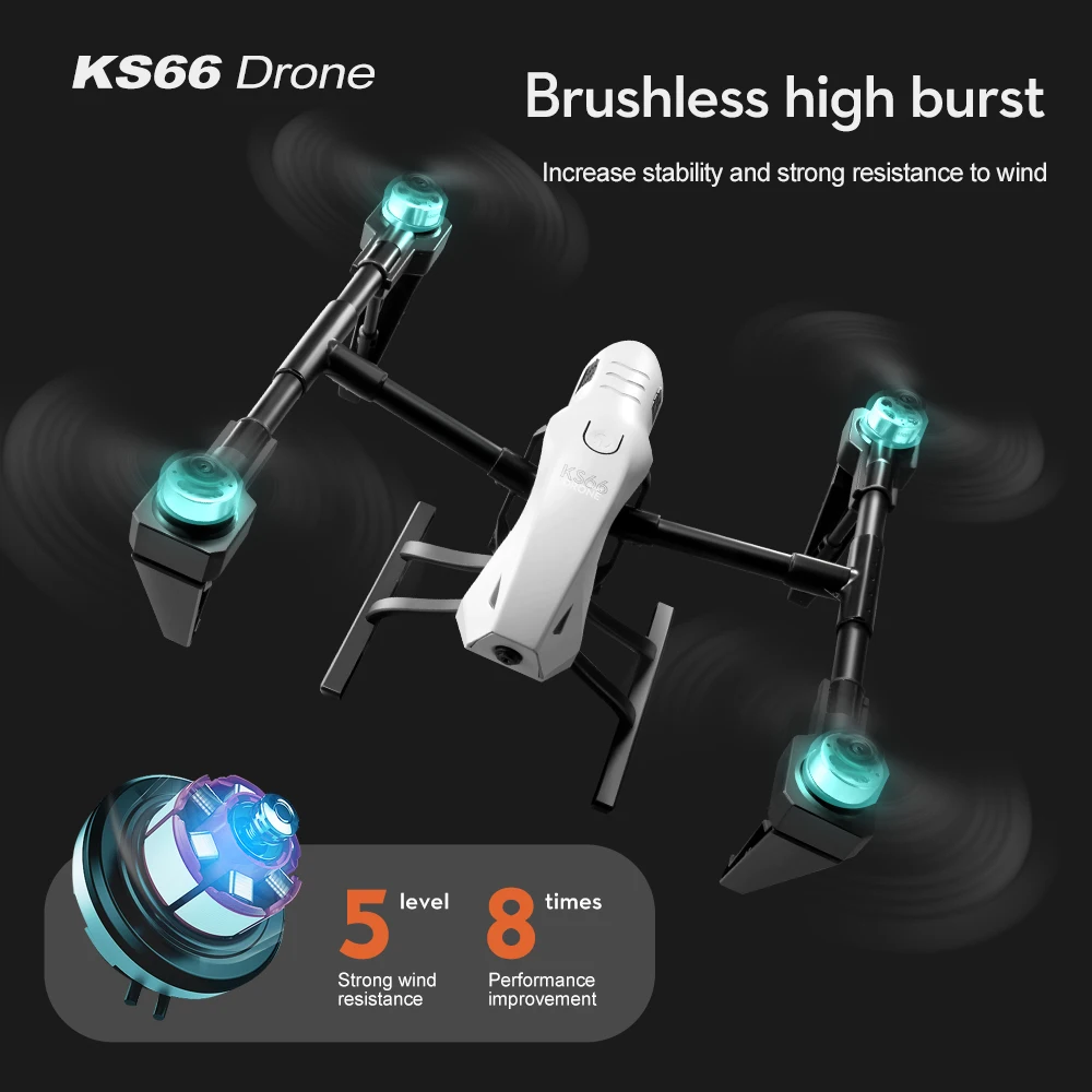 

Новый мини-Дрон KS66 4k профессиональный 8K HD камера Wi-Fi Fpv Бесщеточный двигатель оптический поток Радиоуправляемый вертолет Квадрокоптер детская игрушка