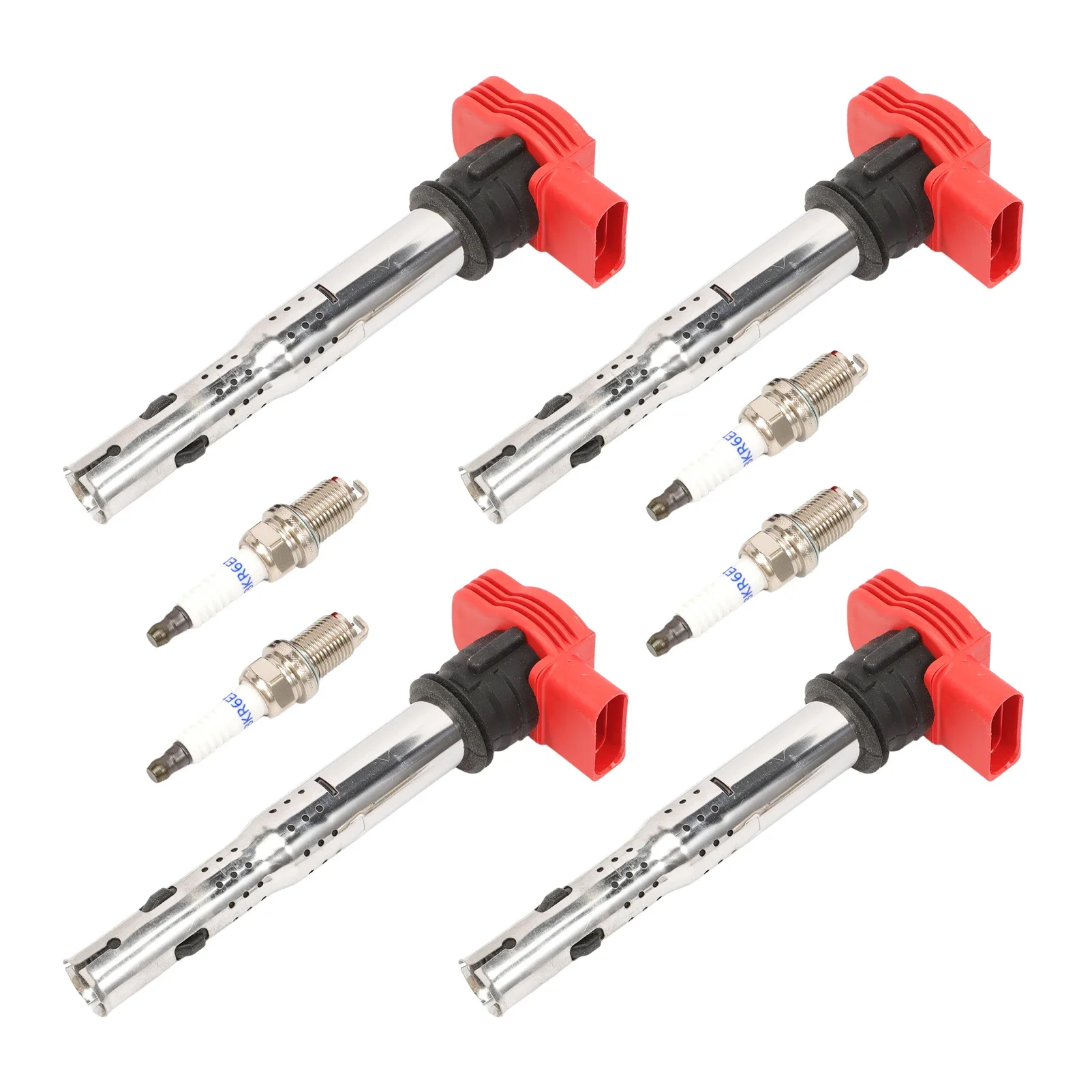 06Е 905115 Комплекты катушек зажигания UF529 и набор из 4 свечей для Volkswagen MK5 MK6 GTI Jetta Golf