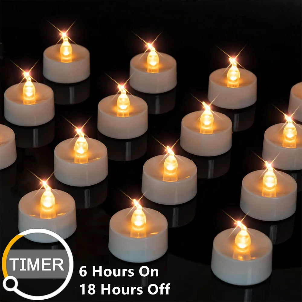 Lights Candles With Cycle Automatically Timer 6 Hours On 18 