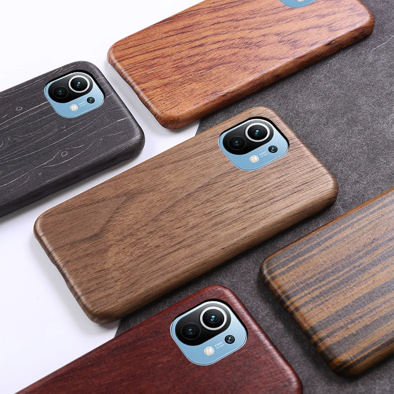 

For Xiaomi Mi mix 4 11/11 pro/11 ultra walnut Enony Wood Rosewood MAHOGANY Real Wooden Slim Back Case Hard Cover