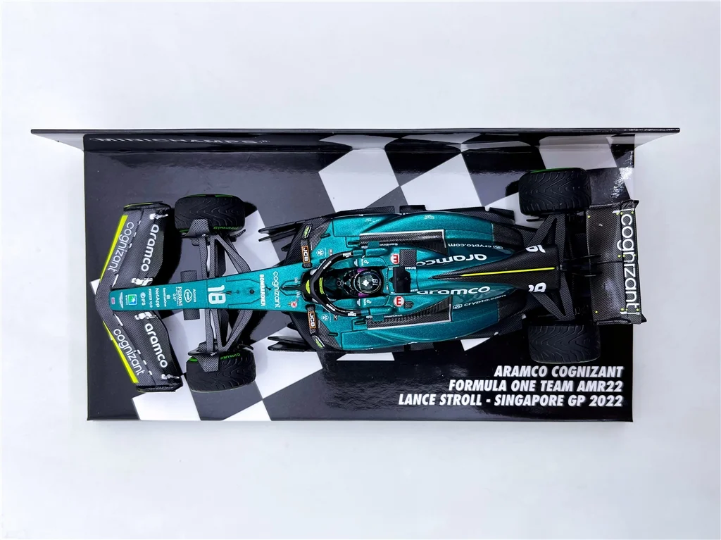 Миниатюрная модель автомобиля в масштабе 1:43 F1 AMR22 2022 Сингапур ограниченная серия