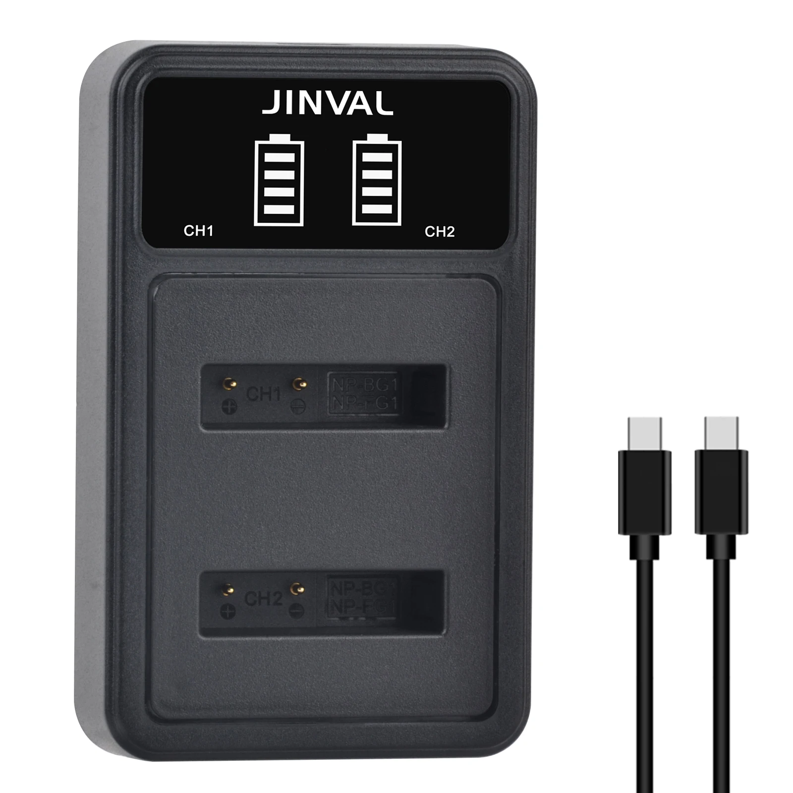 Аккумулятор JIGNAL NP-BG1 1600 мАч (аналог NP-FG1) + быстрое двойное зарядное устройство PD20W для Sony Cyber-shot DSC-W80 W100 W300 H9 H50 T100 N2 (art.: 3920daa8dc43e) - 3920daa8dc43e