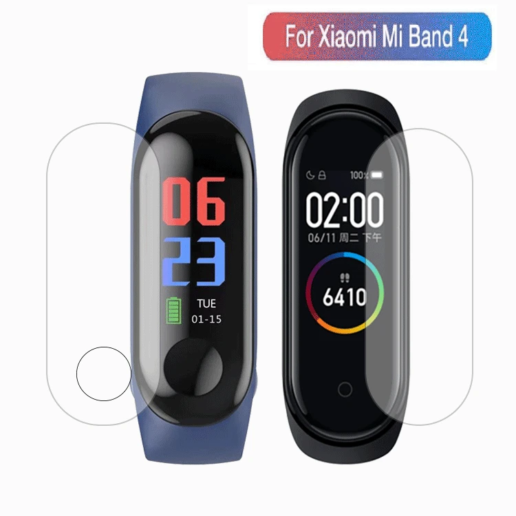 

Glass For Xiaomi Mi Band 4 3 Screen Protector Film For Xiaomi Mi Band 3 4 NFC Smart Bracelet Accessories Full Screen Film 2pcs