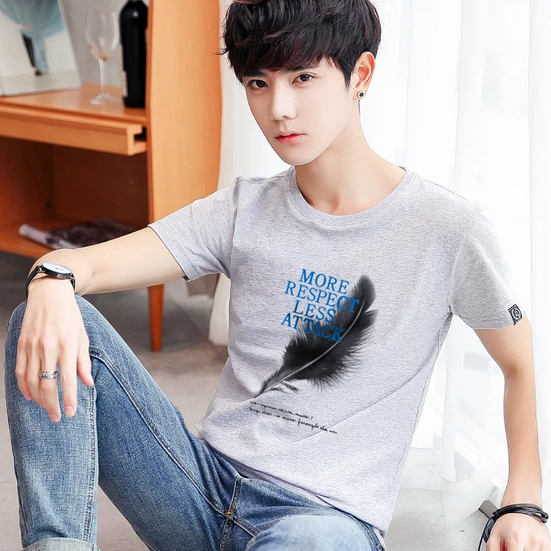 

10737 Size 5XL Tee Shirt Homme Summer Short Sleeve Casual Men's T Shirts Male TShirts Camiseta Tshirt Homme