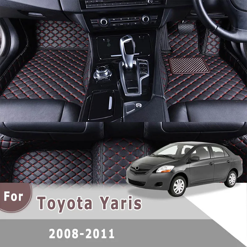 

RHD ковры автомобильные коврики для Toyota Yaris 2011 2010 2009 2008 полное покрытие автомобилей Запчасти аксессуары для авто интерьер