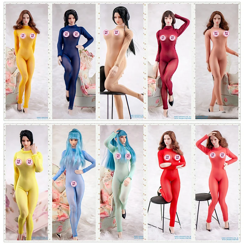 

Candy Color 1/6 Scale Sexy Female Tights Clothes Soldier Mesh Lingerie Bodysuit Stockings Model for 12 inches Action Figure