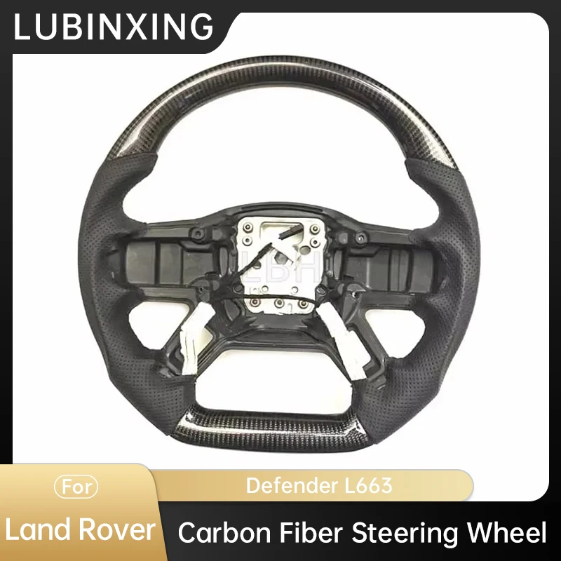 Руль из углеродного волокна с подогревом подходит для Land Rover Defender L663 замшевый