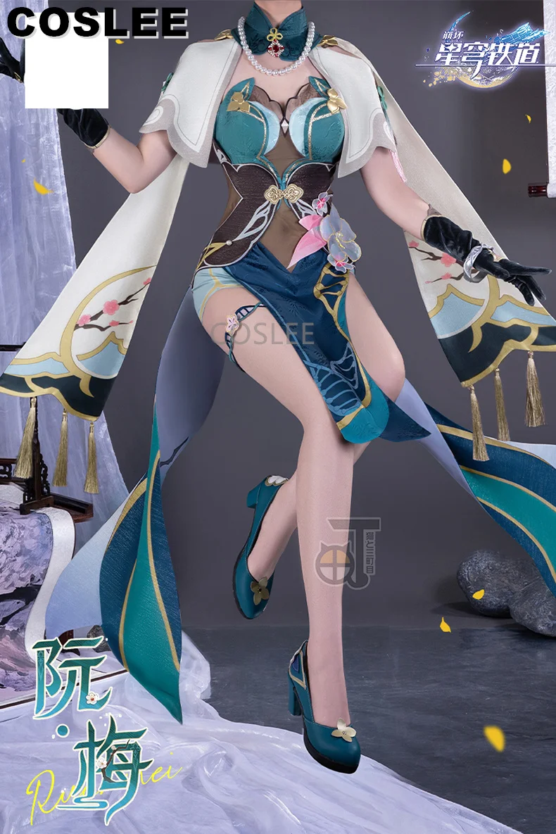 COSLEE Honkai: Звездный рейс Руан мел костюм для косплея игр Мэй элегантное платье