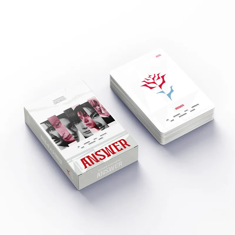 55PCS/Set Kpop ENHYPEN New Album DIMENSION:ANSWER Photocards Photo Cards Postcard Small LOMO for Fans Collection Gift | Канцтовары для