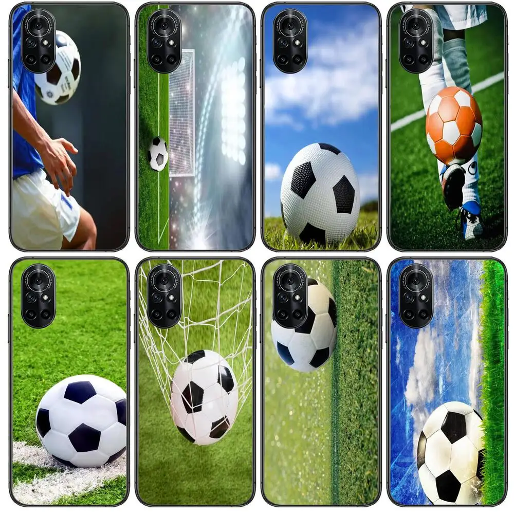 

Football hobby Clear Phone Case For Huawei Honor 20 10 9 8A 7 5T X Pro Lite 5G Black Etui Coque Hoesjes Comic Fash design