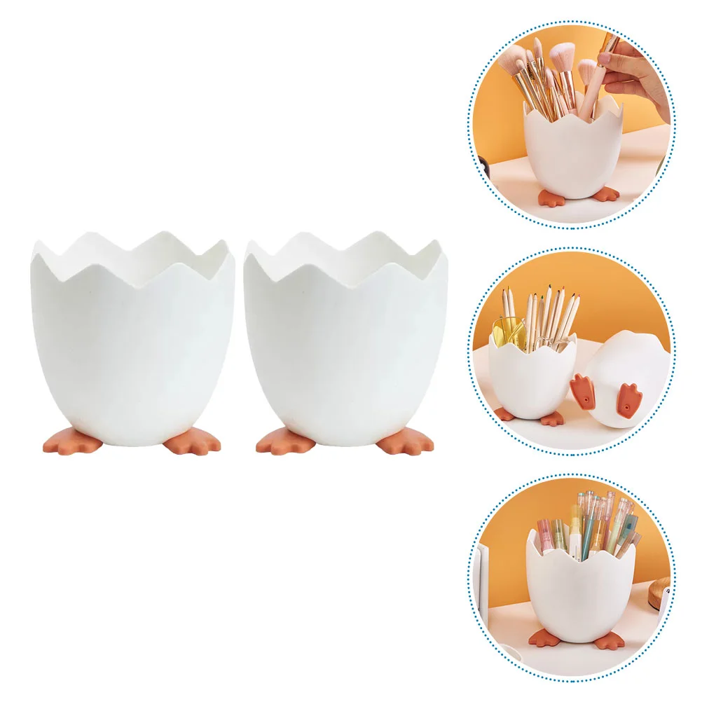 

Holder Easter Brush Pen Shaped Planter Succulent Egg Makeup Organizer Desktop Women Rope A Soap Cup Planters Desk Pot Storage