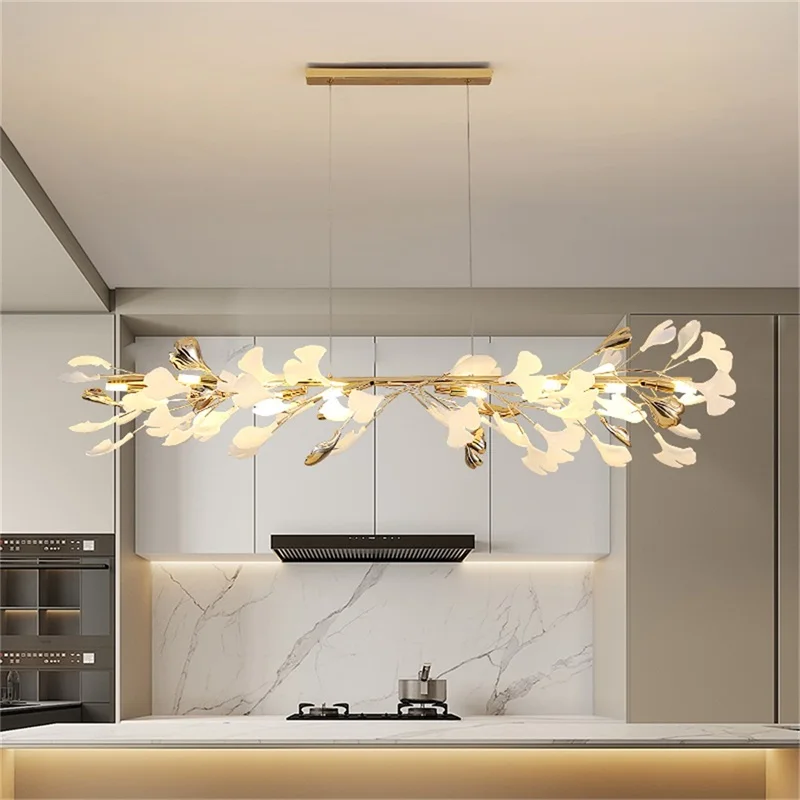 

White Petal Hhandelier LED Chandelier Decorates Living Room Bedroom Hanging Light