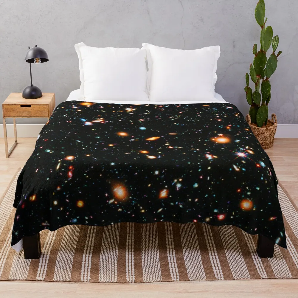 

Hubble Extreme Deep Field Throw Blanket synthetic skin blanket Large knit plaid flannel blanket decorative blanket