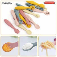 free personalized name or logo baby feeding spoons set toddler training weaning sticky spoon tableware baby shower gifts