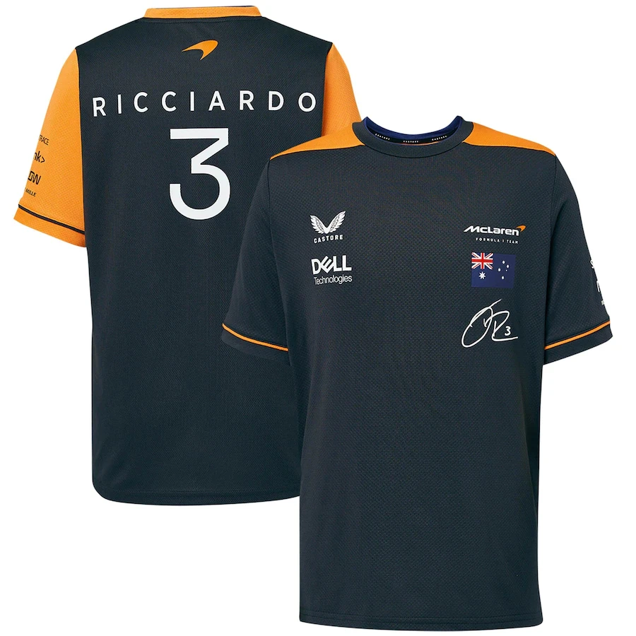 

McLaren F1 Team 2022 Men Women 0 Neck T-Shirt Loose Oversized T-ShirtFormula One Racing Clothing Racing Men Casual Sports Tops