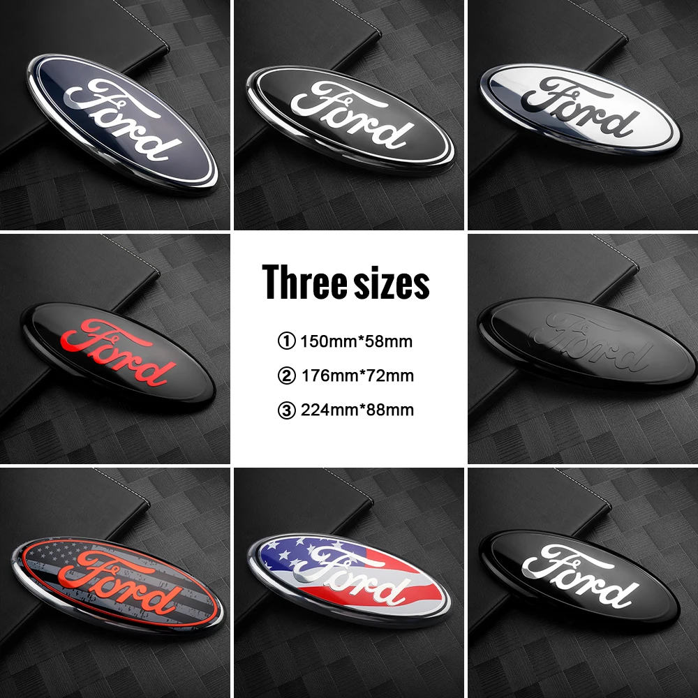 Car Replace Front Grille Trunk Emblem Lid Logo Decoration For Ford Ranger Focus Kuga Mustang MAX Transit Mondeo mk7 8 Accessorie