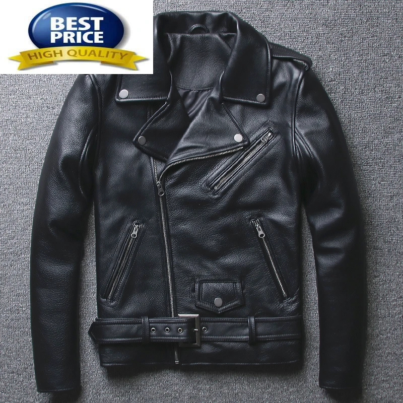 

Куртка мужская из натуральной телячьей кожи, на осень/зиму