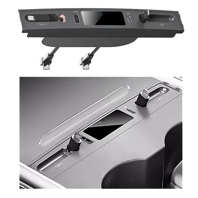 

USB-Док-станция телескопическая для Tesla Model 3 Y 2021-2023, 27 Вт