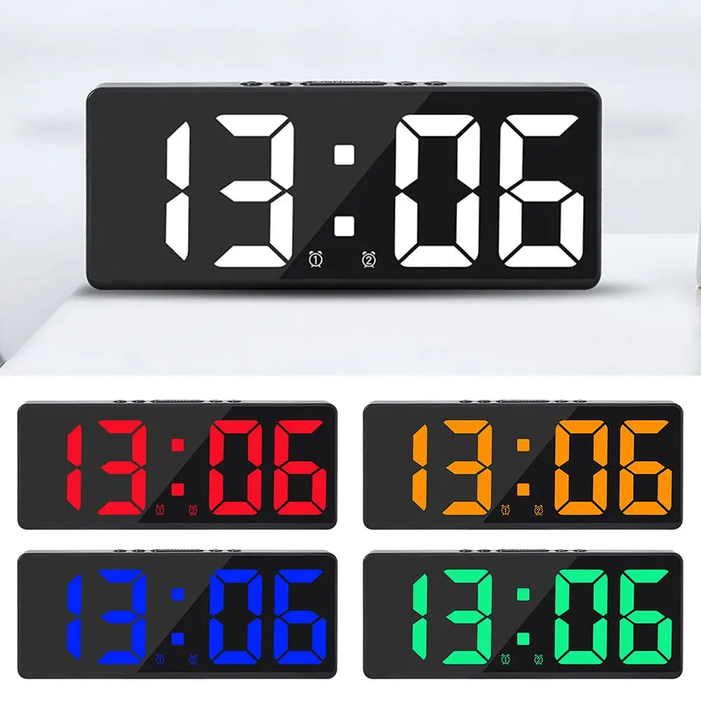 

Bedside Table Nightlight Number Clock Backlight Alarm Clock Large Number Electronic Clock LED Digital
