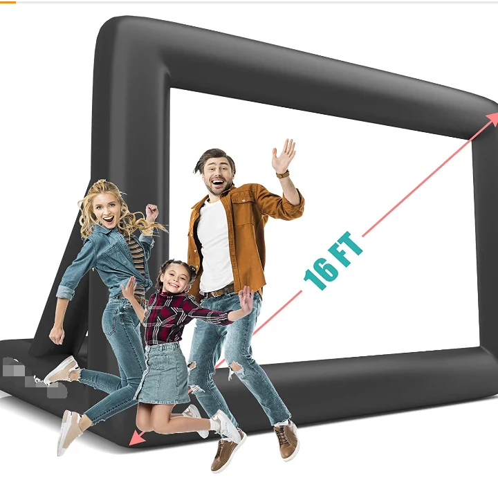 

Надувной экран для проектора длиной 20 футов, включая вентилятор надувания, сумку для затягивания и хранения, поддерживает переднюю и заднюю...