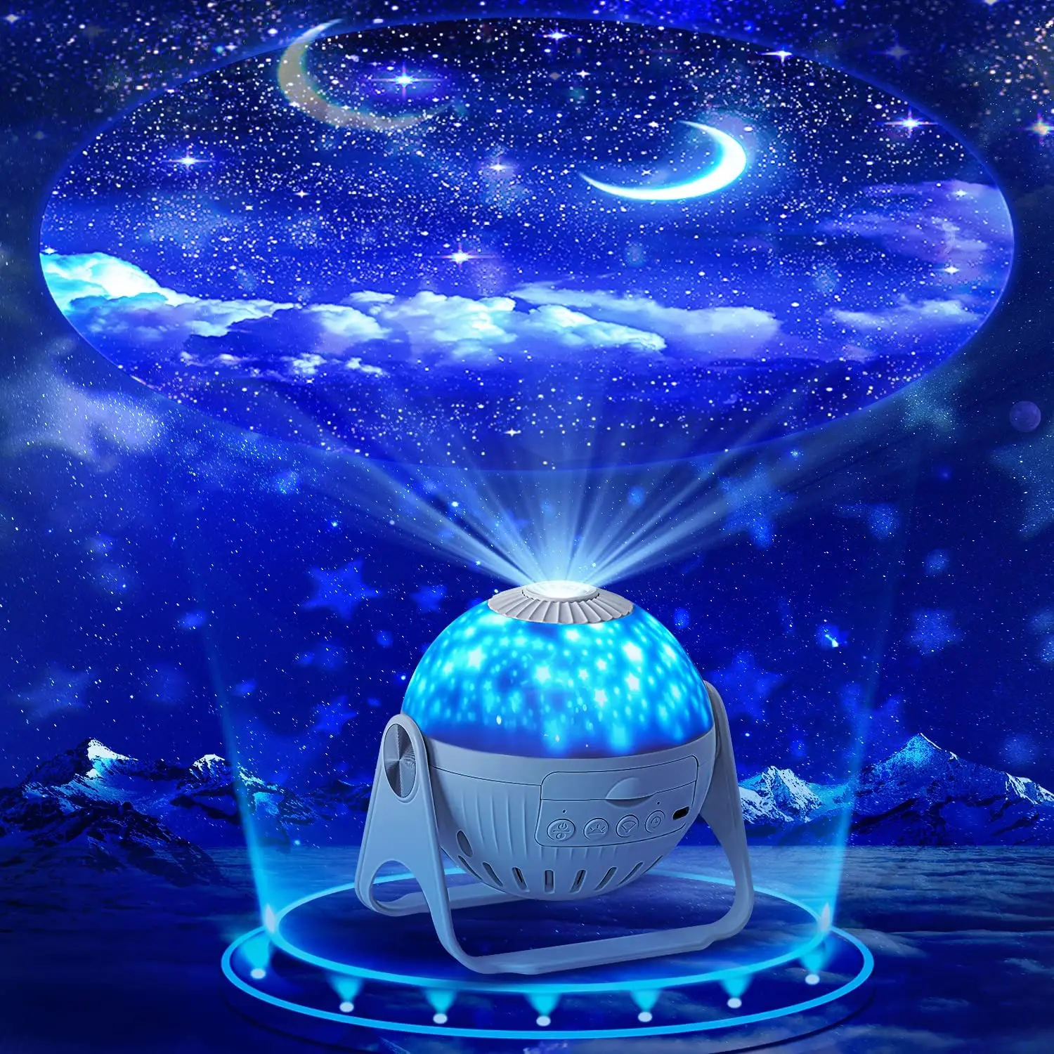 

Focusing Projector Night Light With Bluetooth Speaker Starry Sky Rotate Music Player LED Lamp Colorful Star Kids Baby Gift