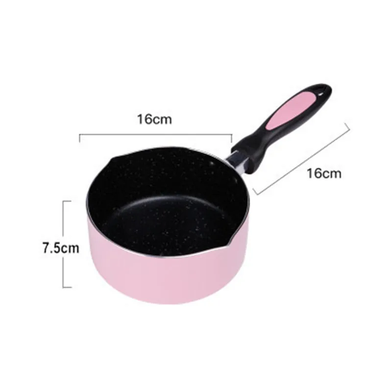 Maifan Stone 16cm Mini Milk Cooking Pots Durable Non-Stick Food Frying Pans   Saucepan Cookware Kitchenware Kitchen Accessories images - 6