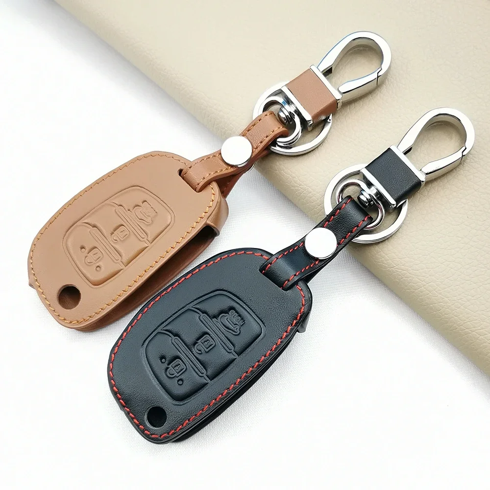 2022 новый стильный кожаный чехол для ключа раньше Hyundai Creta I10 I20 Tucson Elantra Santa Fe 2016-2018