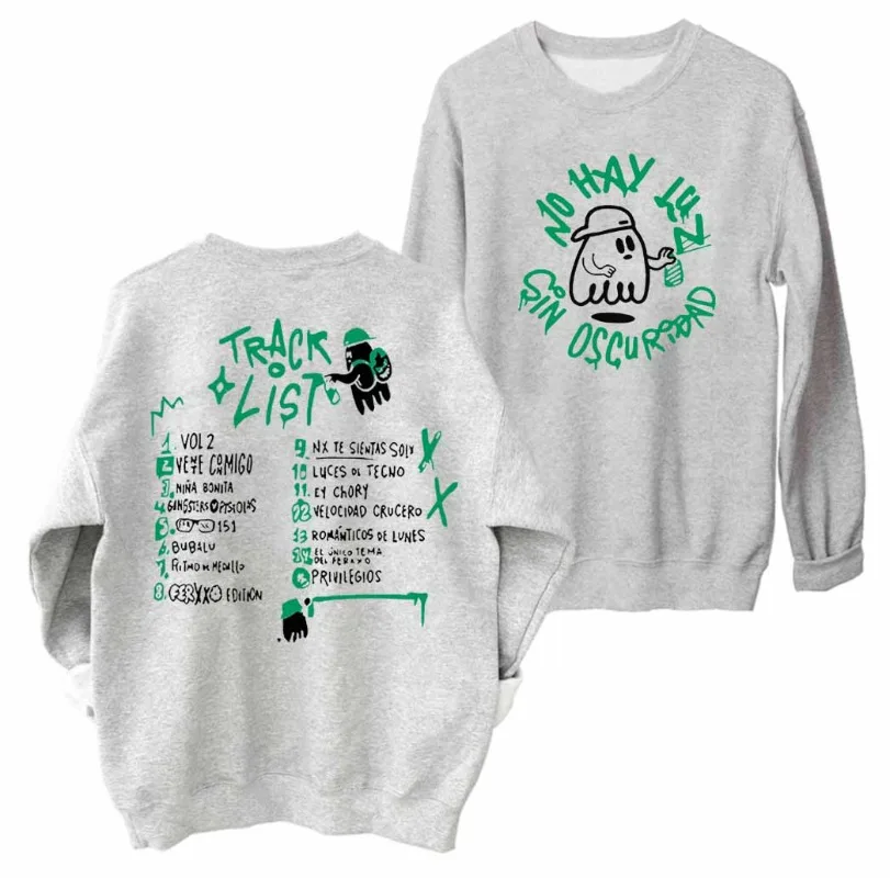 Свитшот с длинным рукавом для фотоальбома Feid Merch Mor No Le Temas A La Oscuridad