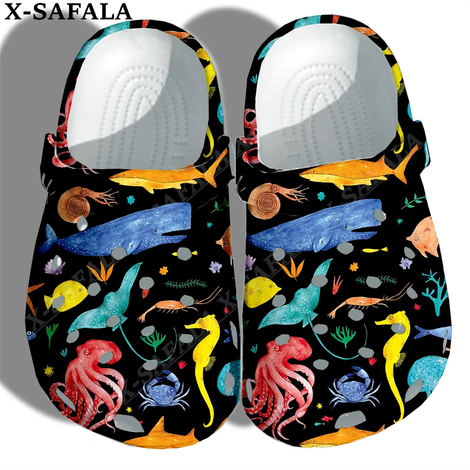 

Art Shark Dolphin Pattern 3D Print Men Women Classic Clogs Slip-On Slipper Shoes EVA Ligtweight Sandals Summer Beach Outdoor