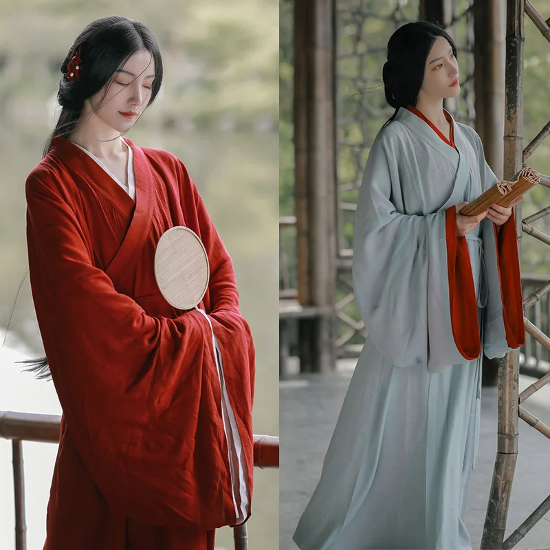 Платье Hanfu DQL6784 Китайская традиционная древняя Женская одежда из хлопка и льна с