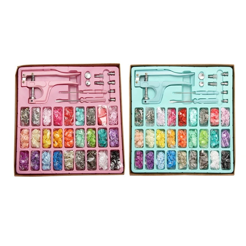 

Snap Fasteners Button With Pliers Tool, Plastic Metal Snaps No-Sew Buttons For Clothes, Wallets And Sewing