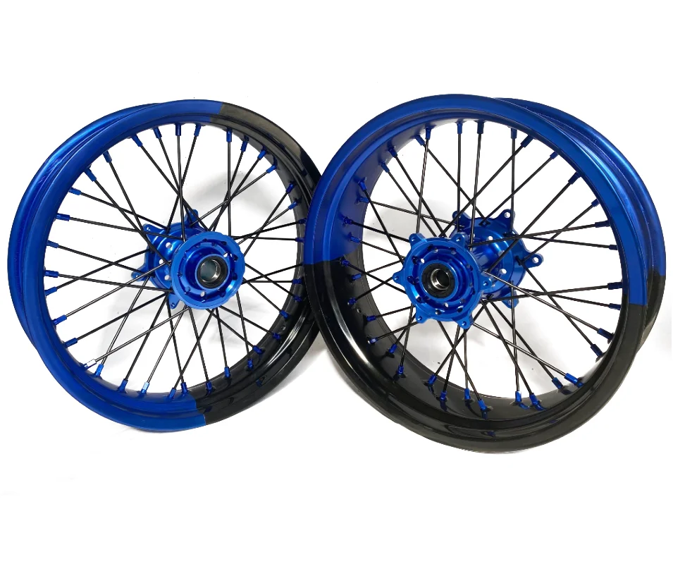 

17 Inch motorcycle wheels aluminum alloy Bicolor Super Motard wheels for TE 250 FE 450 FS450