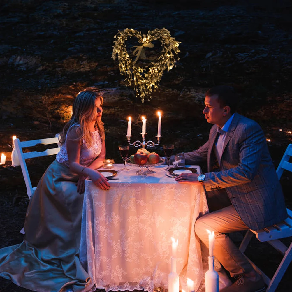 Гирлянда в форме сердца на День святого Валентина светодиодные светильники