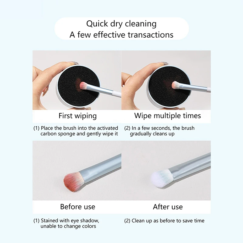 Кисть для макияжа коробка сухой чистки двойное использование кисти теней век