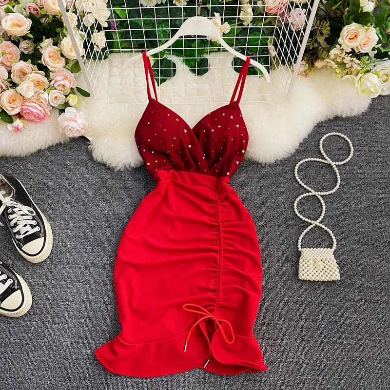 

Fashion new waist slim tight sexy short dress gray22