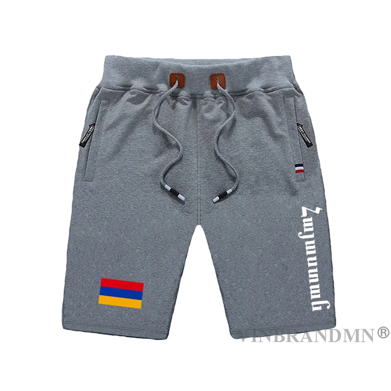 

Armenia mens shorts beach man men's board shorts flag workout zipper pocket sweat bodybuilding 2023 cotton brand Armenian ARM