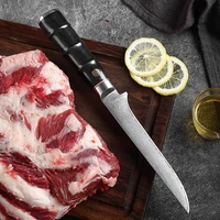damascus boning knife 5 5 inch damascus steel butcher knife slicing filleting for bone meat fish fruit vegetables cooking tool